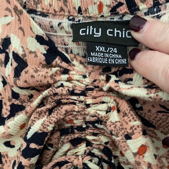 City Chic Drawstring Cinched Bust Peplum Cami - Picture 2 of 5